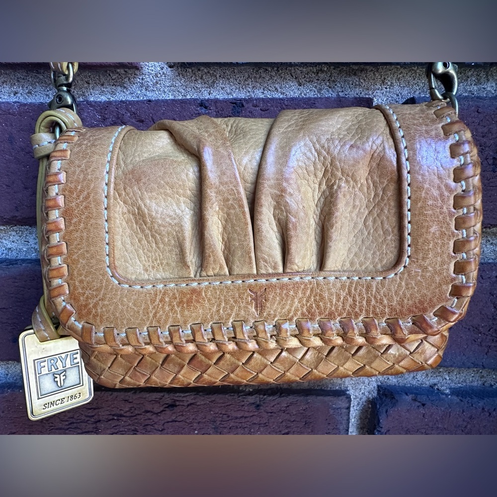 Frye mini leather crossbody with multiple braided straps